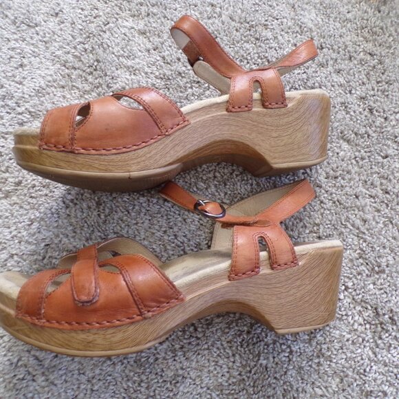 Dansko leather platform sandals 39 - Picture 6 of 12